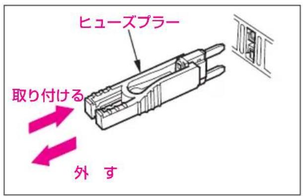 ヒューズプラー 取り付ける 外 す
