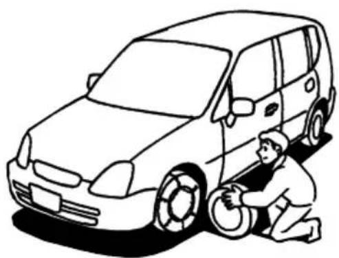 Honda Capa (2001) - ●パンクしたとき (タイヤチェーン装着時) - 1