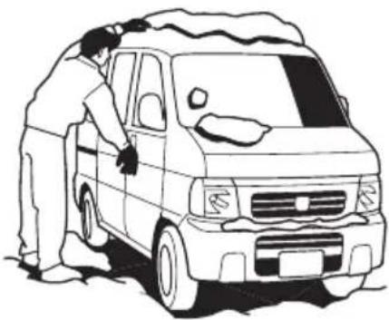Honda Acty Van (2002) - 屋根に積もった雪 - 1