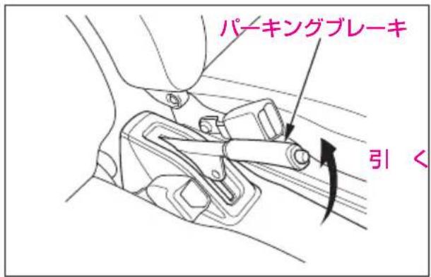 パーキングブレーキ 引く