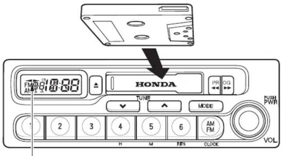 HONDA TUNE MODE PUSH PWR AM FM VOL H M RIES CLOCK