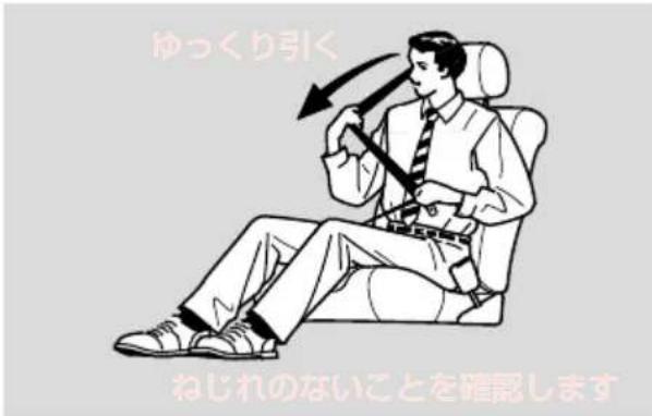 ゆっくり引く ねじれのないことを確認します