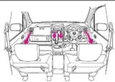 Honda Mobilio Spike (2003) - 吹き出し口切り換えダイヤル - 2