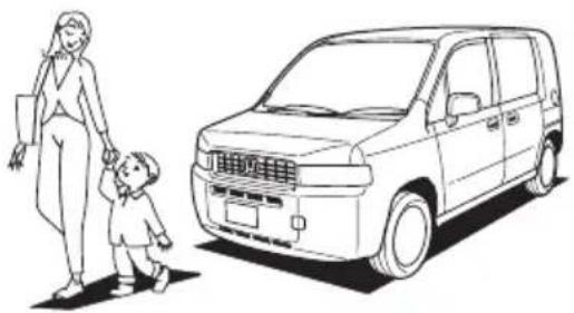 Honda Mobilio Spike (2003) - 車から離れるときは、お子さまも一緒に連れて。 - 1