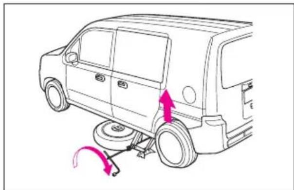 Honda Mobilio Spike (2003) - 2ジャッキで車体を上げる タイヤを交換する - 2