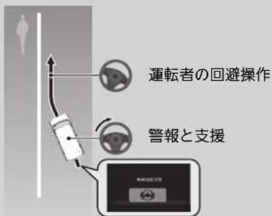 運転者の回避操作 警報と支援