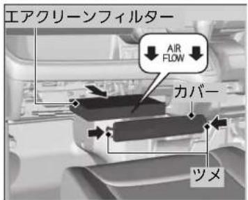 エアクリーンフィルター AIR FLOW カバー ツメ
