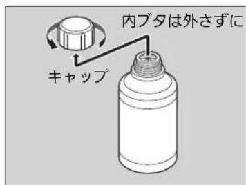 内ブタは外さずに キャップ°