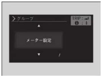 > グループ TRIP: =1 メーター設定 /