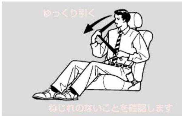 ゆっくり引く ねじれのないことを確認します