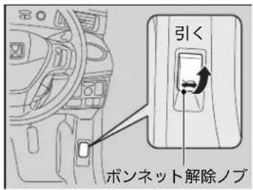 引入 ボンネット解除ノブ