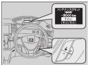 メンテナンスリセット 140km -3000 km リコッス キャンセル