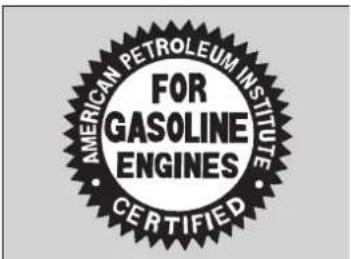 AMERICAN PETROLEUM INSTITUTE FOR GASOLINE ENGINES CERTIFIED