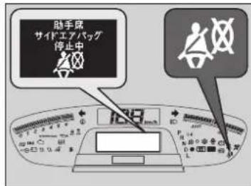助手席 サイドエアバッグ 停止中