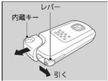 レバー 内蔵キー 引く