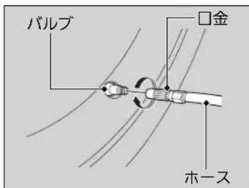 バルブ □金 ホース