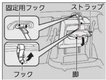 固定用フック ストラップ フック 脚