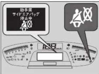 助手席 サイドエアバッグ 停止中
