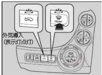 外気導入 (表示灯点灯)