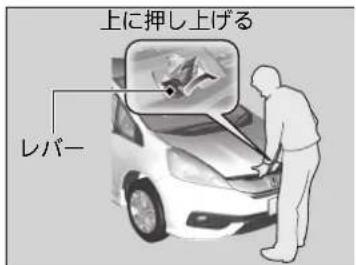 上に押し上げる レバー