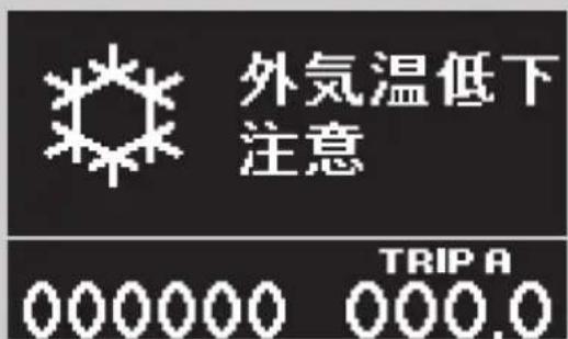外気温低下 注意 TRIPA 000000 000.0