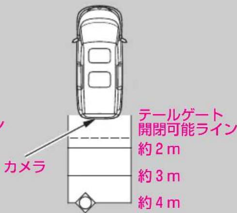 テーテルゲート 開閉可能ライン 約2 m 約3 m 約4 m カメラ