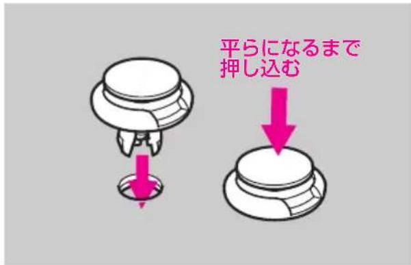平らになるまで 押し込む