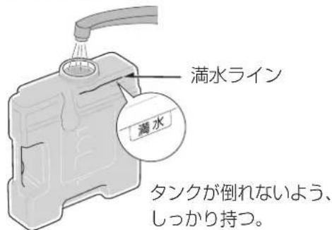 PANASONIC F-JDL50-W - 給水タンクに水を入れ、排水タンクの水を捨てる - 2