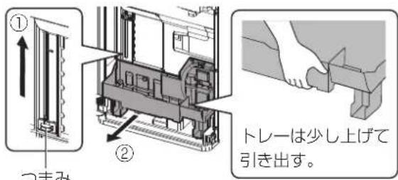 PANASONIC F-JDL50-W - 本体からトレーを取り出す - 1