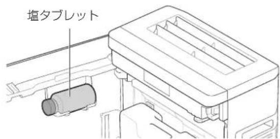 PANASONIC F-JDL50-W - トレーに塩タブレットを 1粒投入し、確認ボタンを押す - 1