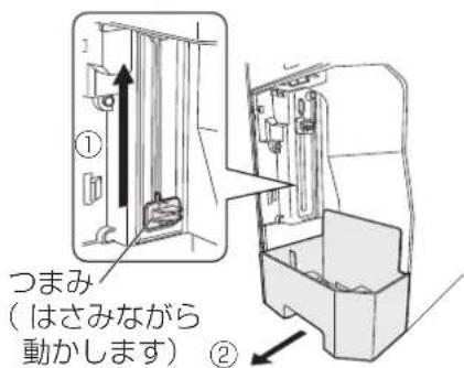 PANASONIC F-JML30-W - 本体からトレーを取り出す - 1