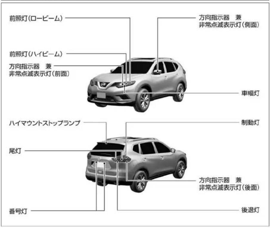 NISSAN X-Trail Hybrid (2015) - 電球(バルブ)交換 - 1