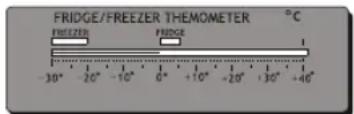 FRIDGE/FREEZER THEMOMETER °C FRIEZEER FRIDGE -30° -20° -10° 0° +10° +20° +30° +40°