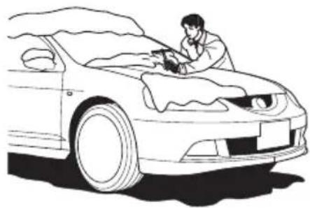 Honda Integra Type S (2005) - 屋根に積もった雪 - 1