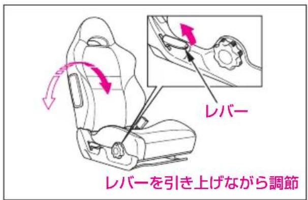 レバー レバーを引き上げながら調節