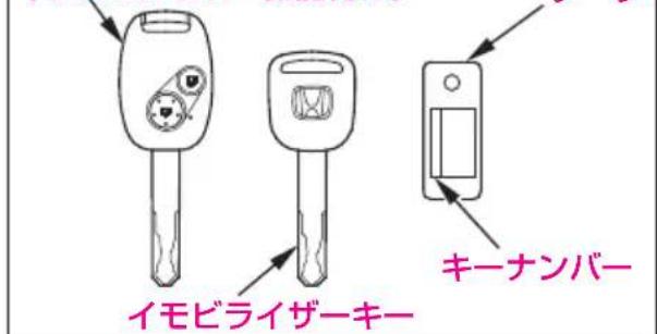イモビライザーキー キーナンバー