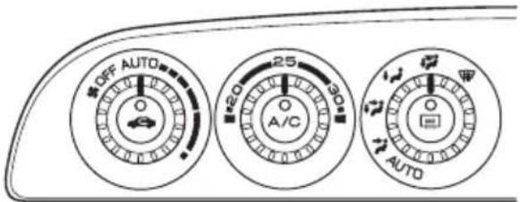 OFF AUTO 20 25 A/C 30 AUTO