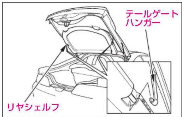テールゲート ハンガー リヤシェルフ