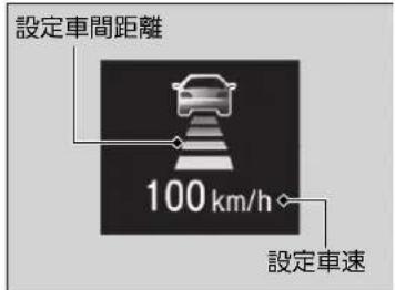 設定車間距離 100 km/h 設定車速