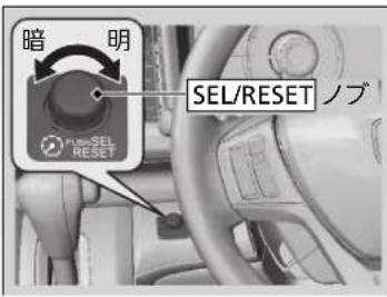 暗 明 SEL/RESET ノブ FusSEL RESET