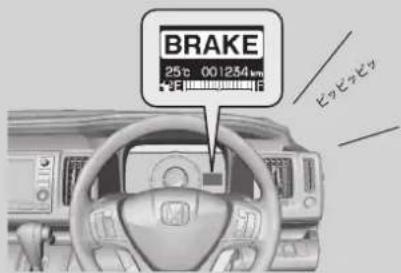 BRAKE 25°C 00:1254 km +3°F ビッピッピッ