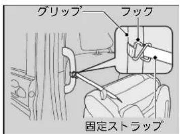 グリップ フック 固定ストラップ