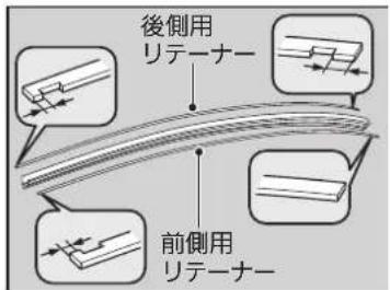 後側用 リテーナー 前側用 リテーナー