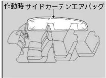 作動時 サイドカーテンエアバッグ