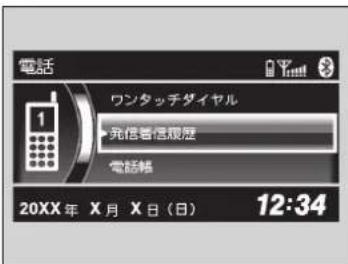 電話 ワンタッチダイヤル 充信者信規歴 電話暢 20XX年 X月 X日(日) 12:34
