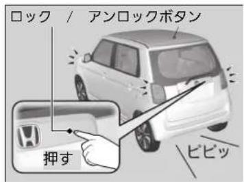 ロック / アンロックボタン 押す ビビッ
