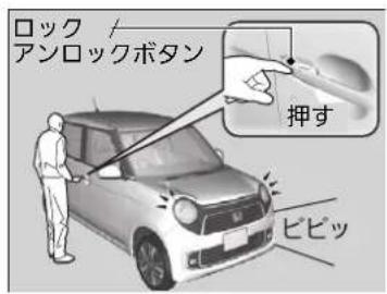 ロック アンロックボタン 押す ビビッ