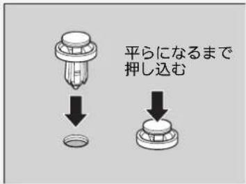 平らになるまで 押し込む