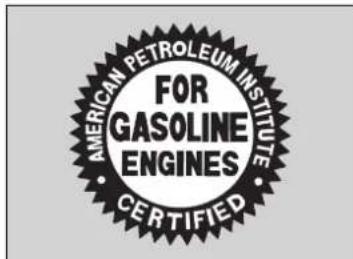 AMERICAN PETROLEUM INSTITUTE FOR GASOLINE ENGINES CERTIFIED