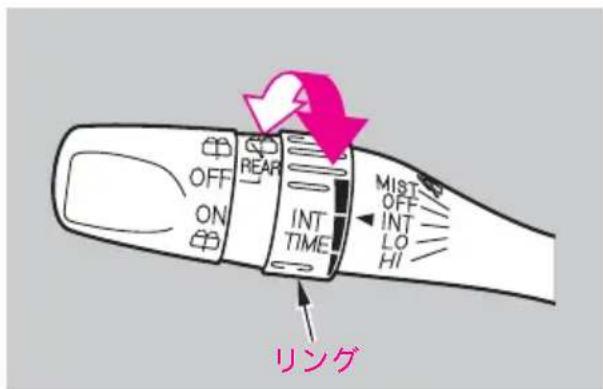 OFF ON REAR INT TIME MIST OFF INT LO HI リング
